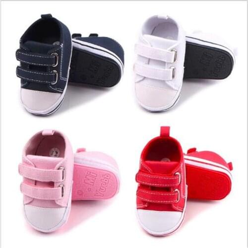 New Baby Shoes Toddler Boys Girls Canvas Sneakers Infants Soft Rubber Sole First Walker Anti-slip Newborn Shoes