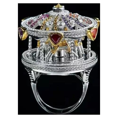 Designer Fashion 925 Sterling Silver Jewelry 3A Cubic Zirconia Party Ring