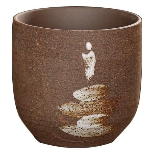 Glazed Coarse Pottery Cup Old Rock Mud Kombucha Hand-Painted Master Cup Household Ceramic Handmade Single Cup