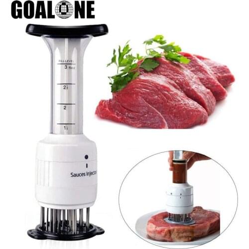 GOALONE Seasoning Injectors 2 in 1 Needle Meat Tenderizer Flavor Marinade Injector for Meat Steak Beef Turkey BBQ Cooking Gifts