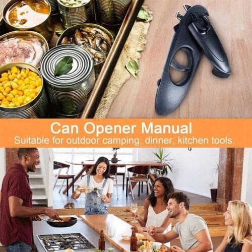 8-in-1 Can Opener,Easy Kitchen Tool Rotary Handle for Seniors with Arthritis,Smooth Edge for Home Kitchen Camping Jar Opener