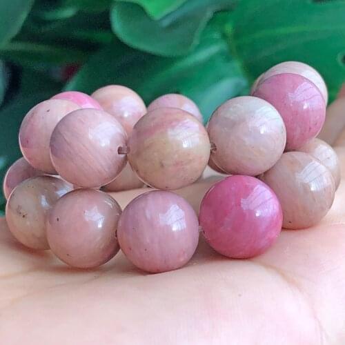High Quality Natural Rhodochrosite Stone Beads Round Loose Spacer Beads For Jewelry Making 4/6/8/10/12mm DIY Bracelet&Necklace