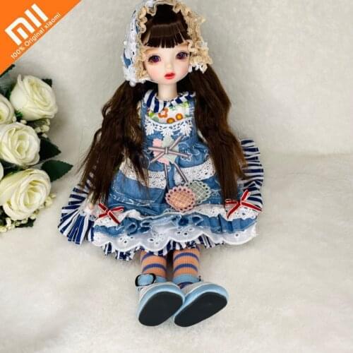 Xiaomi 30cm BJD Doll Change Makeup Doll 3D Real Eye High-end Dress Can Dress Up Nude Doll Movable Joints Dolls DIY Girl Toy Gift