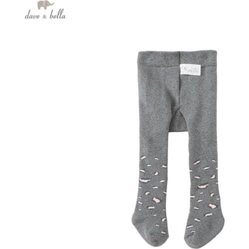 DB20258 dave bella winter infant baby girls lolita cartoon print leggings children fashion leggings