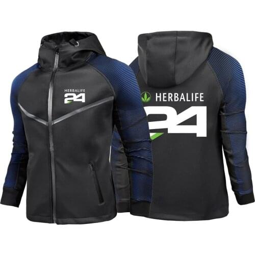Mens Herbalife 24 Logo 2021 Hoodie Motorcycle Jacket Full Set of anti-fall Protective Coat Riding Protective Suit sport Jacket