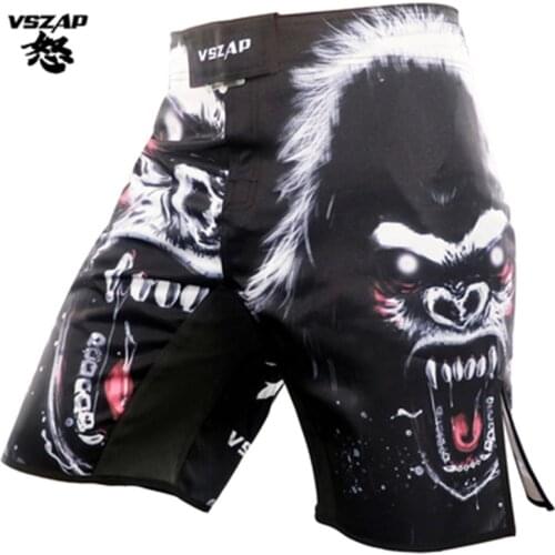 Vszap MMA Men Training Shorts Combat Sports Mixed Martial Arts Beach Fitness Jiu-jitsu Running Muay Thai Sanda Martial