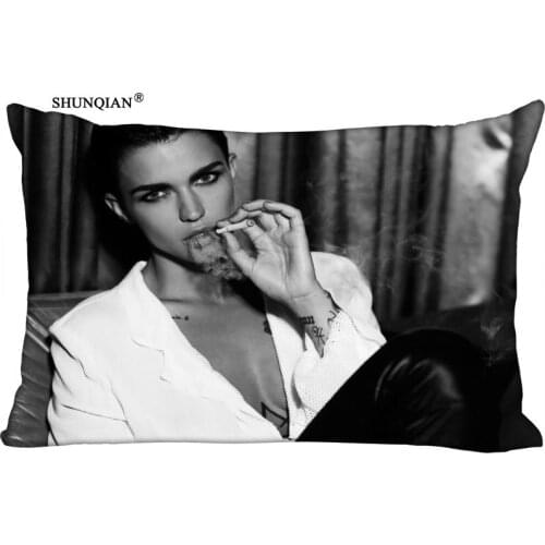 Custom Ruby Rose Rectangle Pillowcase zipper Pillow Case Customized Pillow Case Covers (Two Sides) 1pcs custom