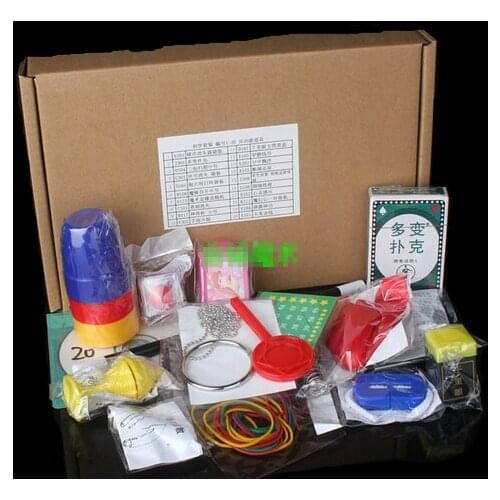Magic Trick Set 20 Kinds Magic Play with DVD Teaching Professional Magic Tricks Stage Close Up Magic Prop Toy YH107