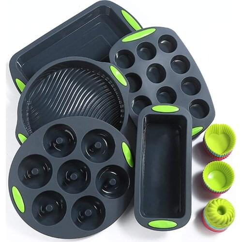 41 PCS Silicone Bakeware Set Silicone Cake Molds Nonstick Baking Sheet Silicone Donut Baking Pans Silicone Cupcake Baking Cups