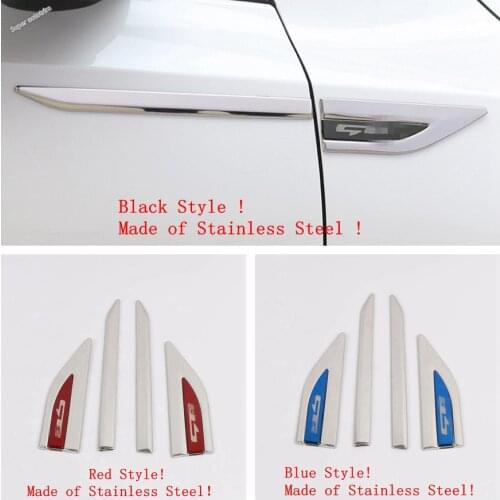 Lapetus Car Outer Front Side Fender Body Trim Emblem Molding Cover Black / Red / Blue Fit For Kia Cerato Forte K3 2019 2020