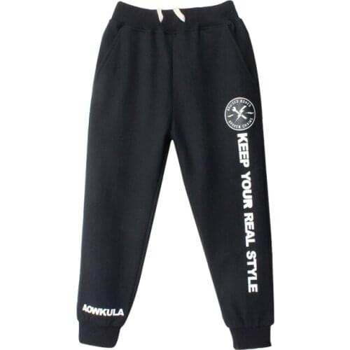 New Style Spring Kids Clothing Boys Loose Straight Elastic Waist Long Pants Comfortable Pure Cotton Casual Trousers Size 8T-12T