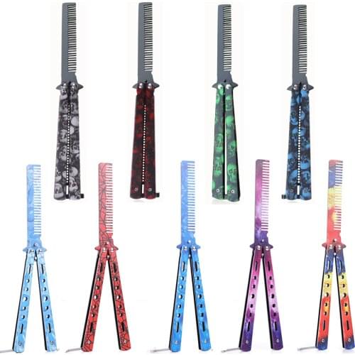 Beginner Butterfly Knife Seven-Hole Butterfly Practice Knife Training Knife All-Steel Butterfly Comb Blade Butterfly Knife
