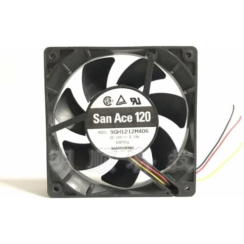Original 12CM chassis mute fan 12025 12V 0.13A 9GH1212M406 server cooling fan
