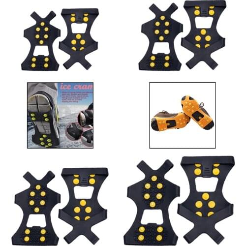 Stainless Steel Ice Cleat Boots Spikes on Boots Shoes for Hiking Climbing Ground Mountian