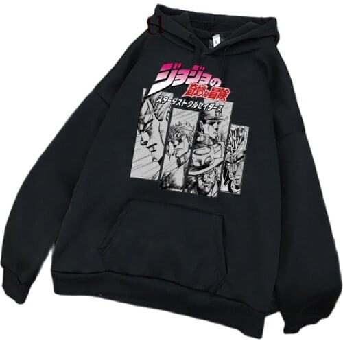 JOJOs Bizarre Adventure Japanese Anime Hoodie Men/women JOJO Funny Cartoon Sweatshirt Cosplay Harajuku Hip Hop Hoody Drop Ship