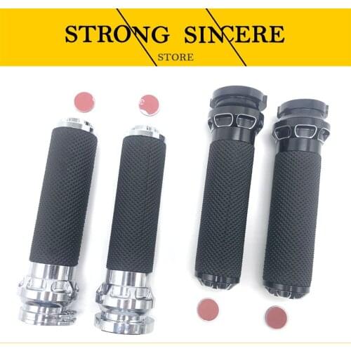 Universal Motorcycle 1.25'' Rubber Hand Grips Handle Bar Handlebar Grip For Harley Sportster XL883 Touring Dyna Softail Custom