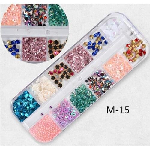 1Box Nail Art Crystal Rhinestones for Manicure Irregular Micro Bead for Nail Decorations Diy Charms Nail Art Accessories M-15