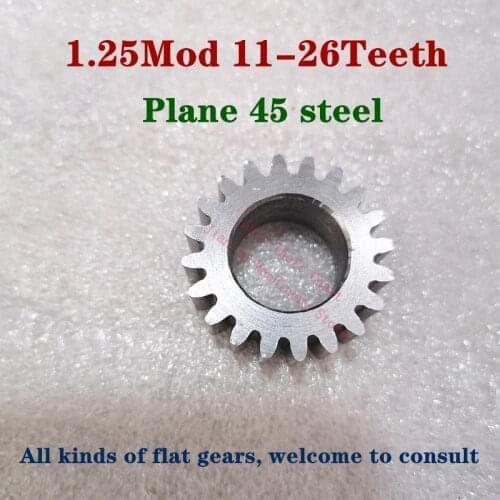 10pcs Plane 45 steel 1.25 mod 24 teeth involute 1.25 mod spur gear