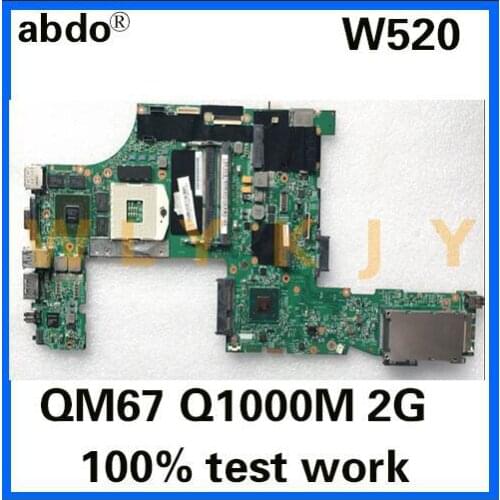 Abdo 48.4KE27.051 for Lenovo Thinkpad W520 notebook motherboard 04W2036 04W2028 PGA989 QM67 Q1000M 2G DDR3 100% test work