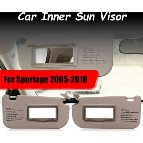 LHD Car Inner Sun Visor for KIA Sportage 2005-2010 Sunshield Shade Board with Mirror Beige