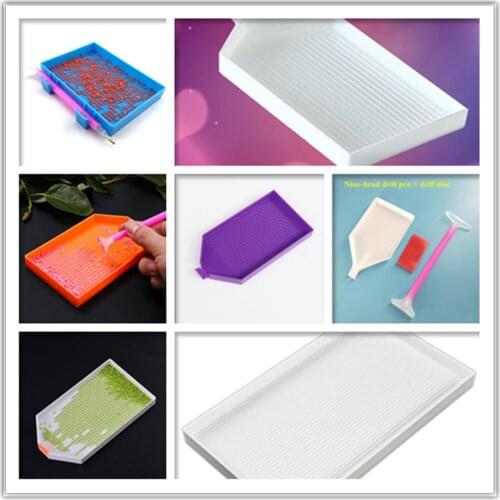 Large diamond plate tray, diamond embroidery accessories, large capacity diamond painting tool tray collection, mosaic tools
