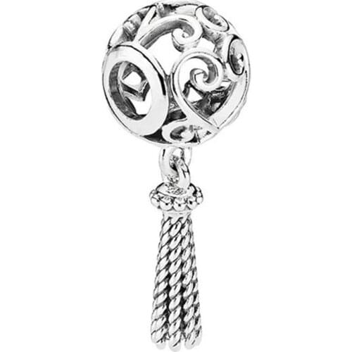 1Pcs New Cute Hollow Lantern Pendant DIY Beads Suitable for Original Pandora Charm Bracelet Ladies Jewelry Making Gifts