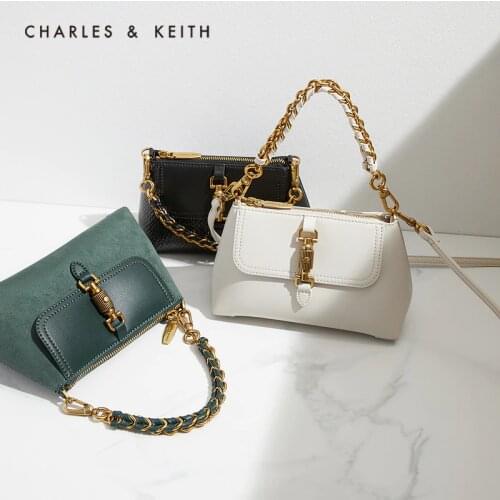 CHARLES&KEITH New Arrival for Autumn 2021 CK2-50781562 Womens horsebit buckle carry messenger bag