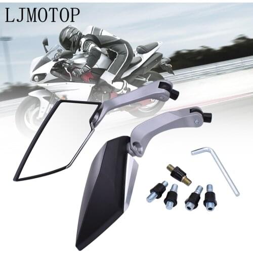 For Yamaha YBR 125 YZF R15 TMAX 500 530 XP500 XP530 Motorcycle Rearview Mirror 8mm 10mm Moped Handlebar Motorbike Side Mirrors