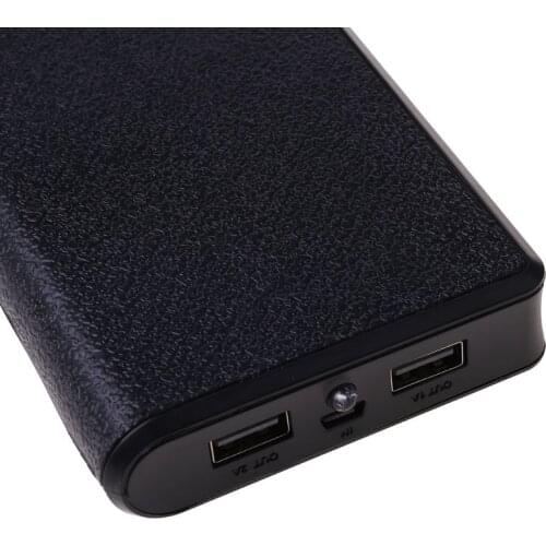 Dual USB Power Bank 6x 18650 External Backup Battery Charger Box Case For Phone