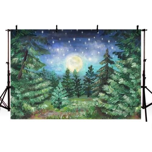 Newborn Photo Backdrop Woodland Decoration Birthday Background Forest Tree Baby Portrait Photography for Photo Studio