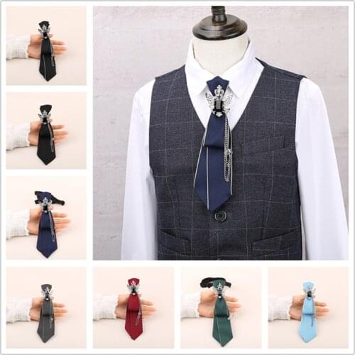 Formal Wear Suit Dress High-end Bow Ties Female Fashion Crystal Chain Wedding Necktie Korean Lace Ribbon All-match Accessories