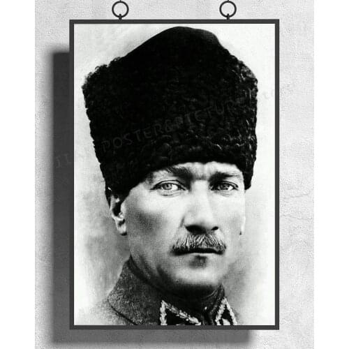 H001 Mustafa Kemal Ataturk Revolutionary President of Turkey Wall Sticker Silk Poster Art Home Decoration