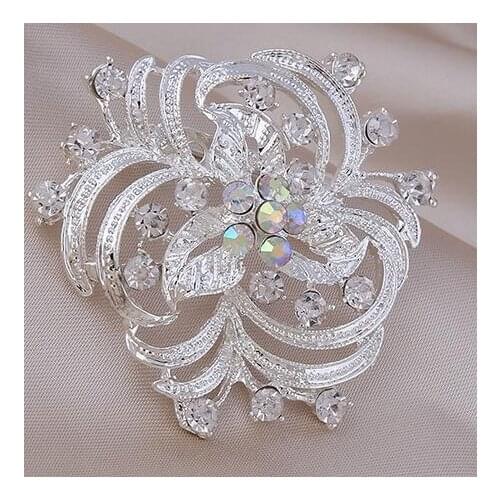 Personality Flowers Brooch Jewelry For Women/men Fashion Jewelry Brooch Pins Metal Scarf Wedding Gift Diy Jewellery Accessories