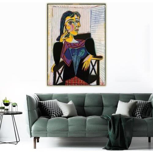 Citon Pablo Picasso《Portrait Dory Maar.1937》Canvas Art Oil Painting Artwork Poster Decorative Picture Wall Decor Home Decoration