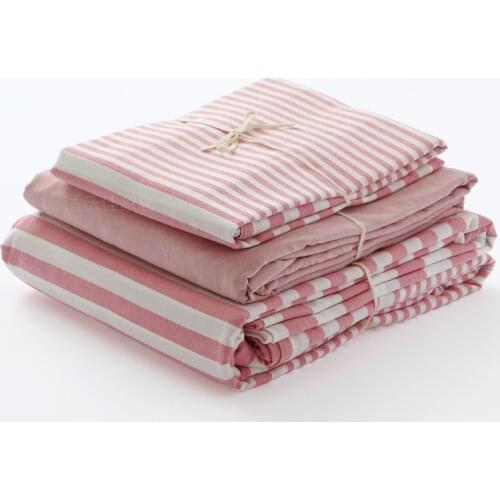 3/4 pcs duve SET Home bedding set soft yarn dyed duvet cover pillowcase sheet set queen king twin size comforter case set