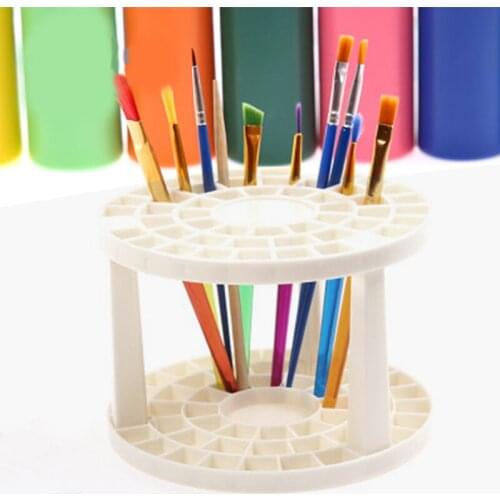 Creative Plastic Multipurpose Porous Insert Penholder 49 Holes DIY Assemble Round Penholder Desktop Pen/Brush Container Storage