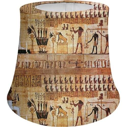 Tribal Print Round Lampshade Drum Lampshade Spider Attachment Vintage Lamp Shade Cover ,Easy Install Hardware Light Shade Covers