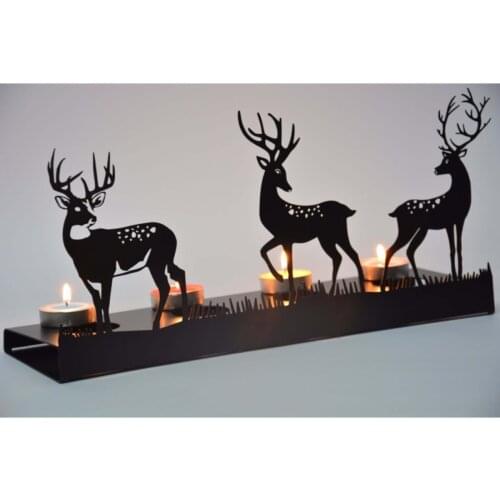 Deer Metal Candle Holder Candlestick Shaded Decorative Christmas Scented Gifts Home Office Design Yoga Relaxation Romantic Dear