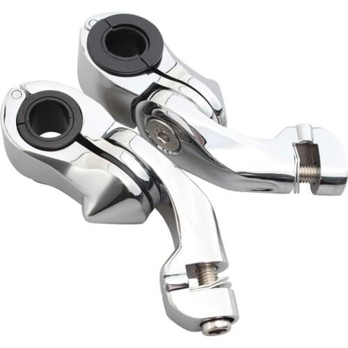 Motorcycle 1-1/4" Highway Foot Pegs Mount Clamp Support Componet Bracket Adjustable For Harley Honda Yamaha Cruiser