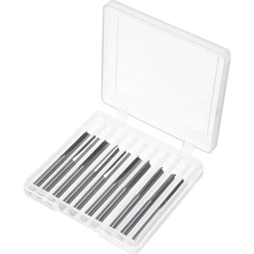 10pcs 2 Flute Straight Slot Milling Cutter Set Tungsten Steel CNC Router Bits 17mm Length For Wood MDF