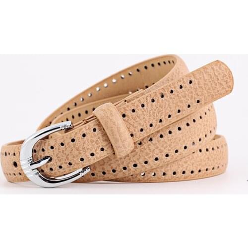 New Fashion Solid color Hollow Belt for Women Retro Female Belt Cummerbund Metal Buckle Women Belt Ceinture Accessories