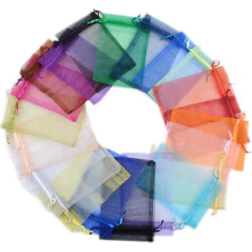 Organza Candy Box Bags for Guests Jewelry Pouch Wedding Favors Gifts birthday Party Supplies craft DIY baby showers solid retail