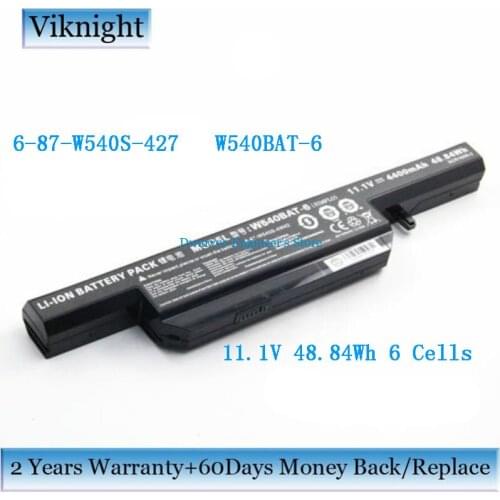 Original W540BAT-6 Laptop Battery For Clevo W540 W540EU W54EU W550 W550EU W55EU 6-87-W540S-427 11.1V W540BAT-6 Battery 4400mAh