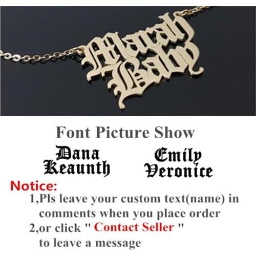 Punk Gothic Custom Necklace Stainless Steel Women Personalized Jewelry Rose Gold Customized Name Pendant Valentines Gift