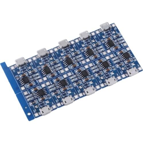 Premium 10 Pieces Micro USB Battery Charger Module 5V/1A Charging Board LED Voltmeters
