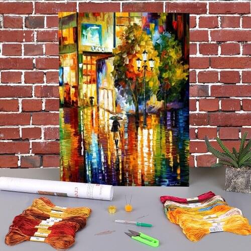 Joy Reflections Pre-Printed 11CT Cross-Stitch Embroidery Set DMC Threads Sewing Handicraft Handiwork Knitting Promotions