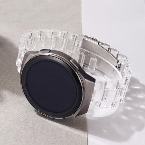 Plastic Transparent Watchband 20mm 22mm for Samsung Galaxy Watch 46mm Active 2 44 mm Strap Band for Huawei watch gt 2 Bracelet