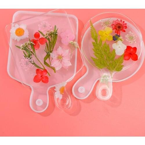 TC135 4PCS/Pack DIY Epoxy Resin Mold Coaster Cup Holder Wine Glass Tray Rack Silicone Mould For Resina Molde Silicona Craft