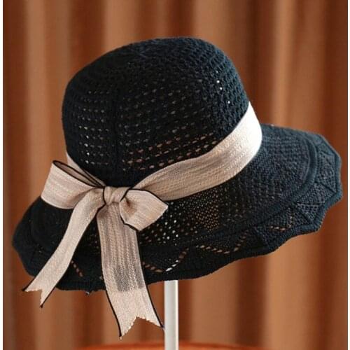 2021 Fashion Sun Hats For Women Girls Wide Brim Floppy Straw Hat Summer Bohemia Beach Cap Ribbon Chapeau Femme New