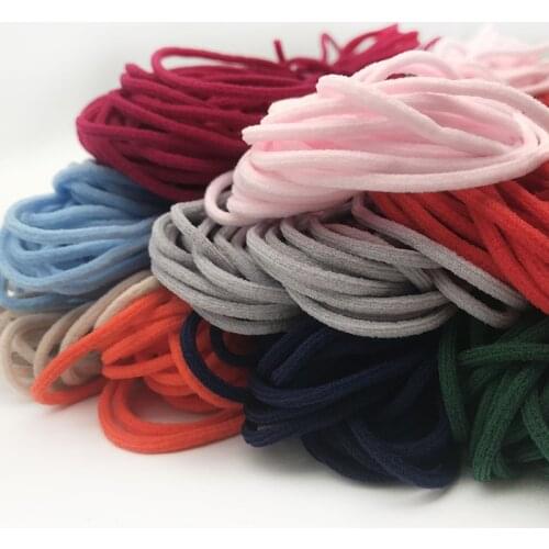 3MM Colorful Mask Elastic Rubber Band String Mask Ear Hanging Rope Round Elastic Band Cord DIY Crafts Sewing Garment Accessories